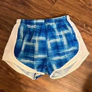 Nike shorts - Royal blue and baby blue plaid pattern
